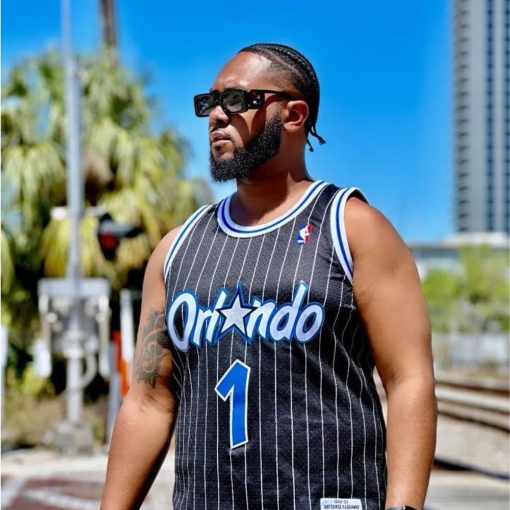 Orlando Magic Black Pinstripe Jersey